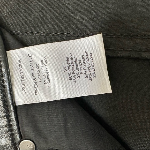 Veronica Beard Black Leather Flare Pants - Picture 8 of 9